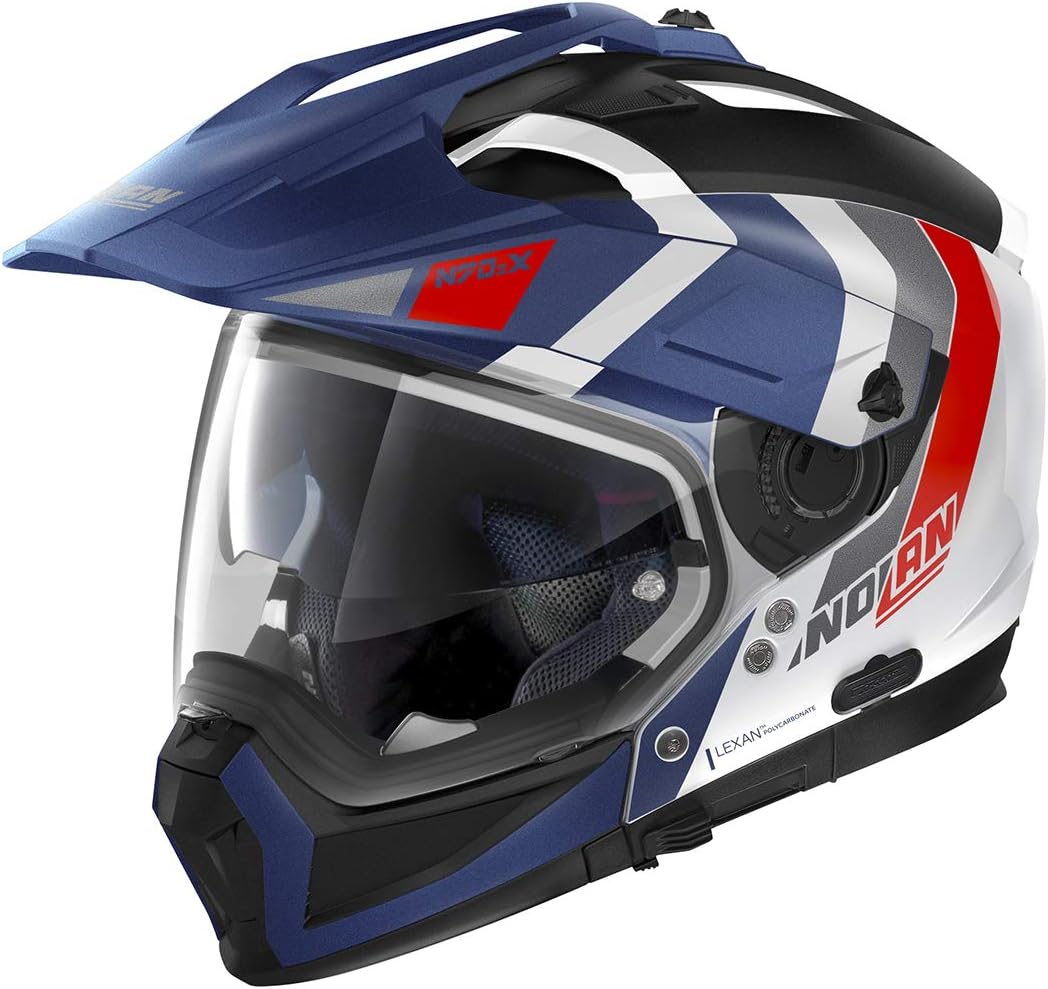 Cascos Offroad Nolan N70-2X Torpedo N-COM Flat White/Lava