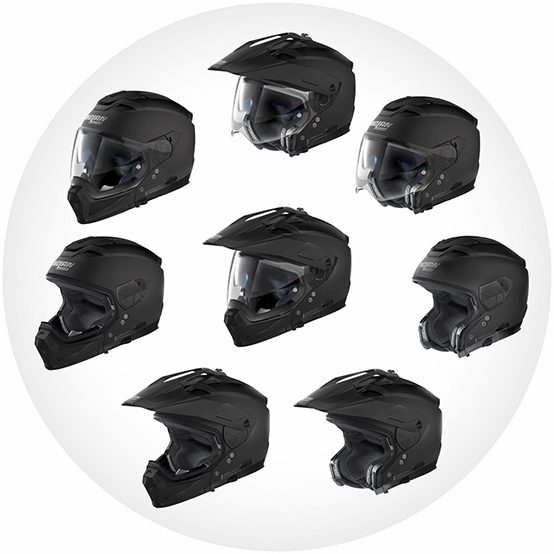 Cascos Off-road NOLAN N70-2X Solid N-COM BLK/GRPHITE/GRY