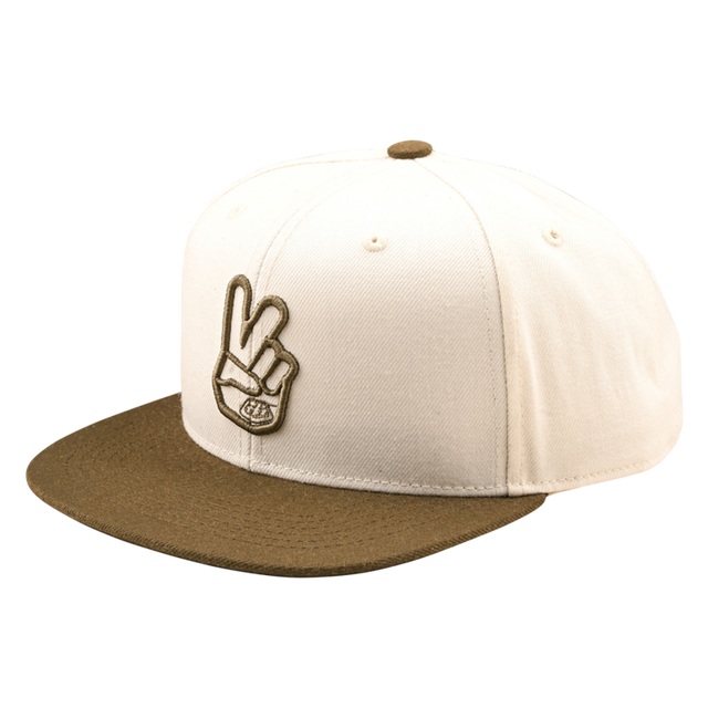 Gorra TLD 2025 Flat Bill Snapback Peace Vintage White / Olive