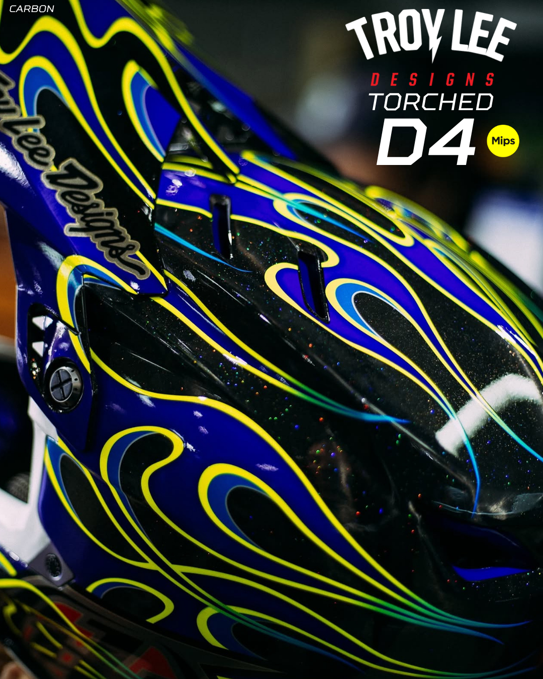 Casco Troy Lee Designs D4 Carbon Torched 2025