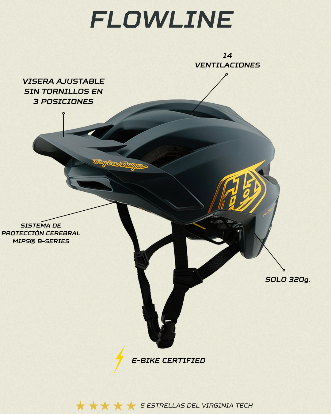 Cascos abiertos Troy Lee Designs Flowline MIPS Abierto