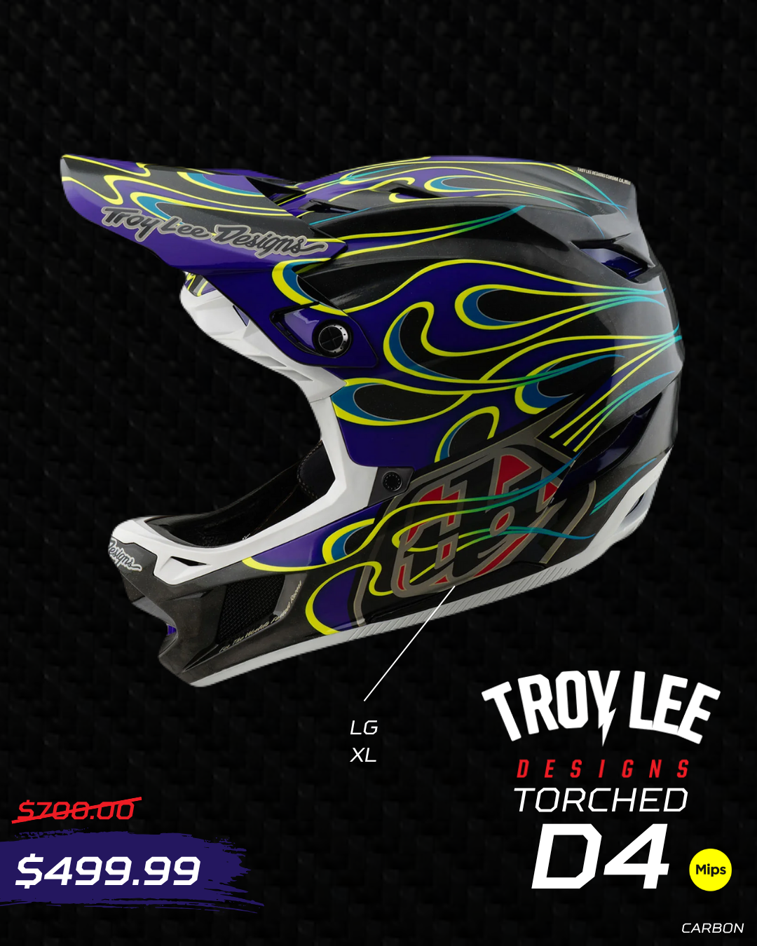 Casco Troy Lee Designs D4 Carbon Torched 2025
