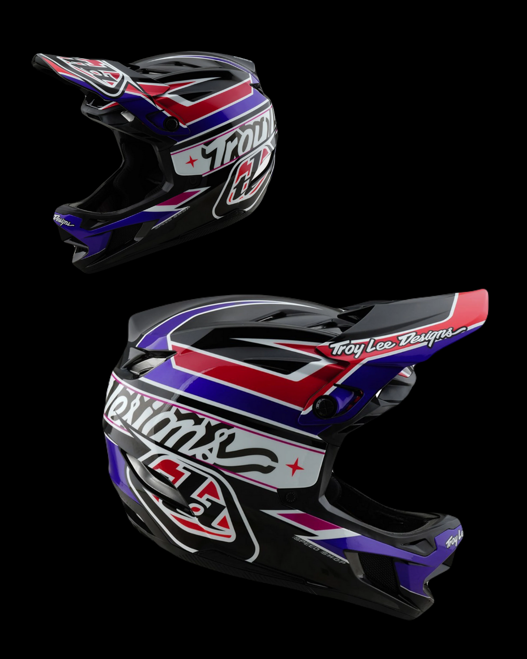 Cascos Troy Lee Designs D4 Poliacrilito MIPS 2025 Linear Blk