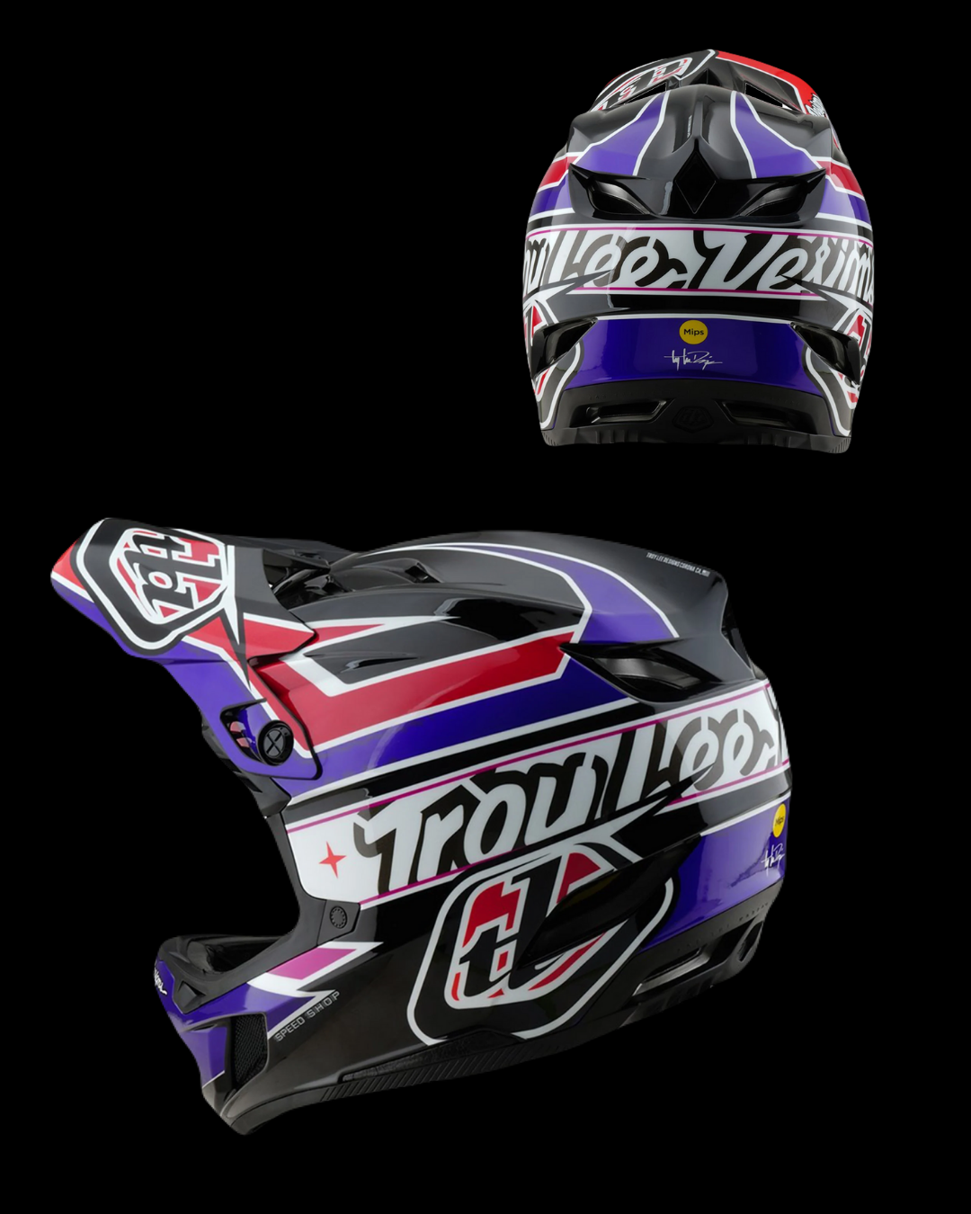 Cascos Troy Lee Designs D4 Poliacrilito MIPS 2025 Linear Blk