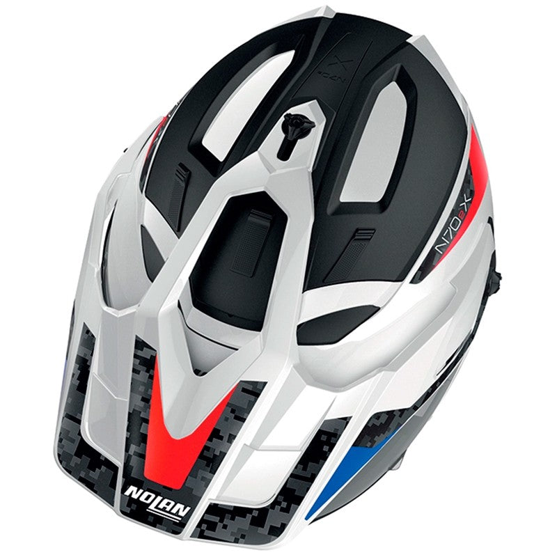 Cascos Offroad Nolan N70-2X Torpedo N-COM Flat White/Lava