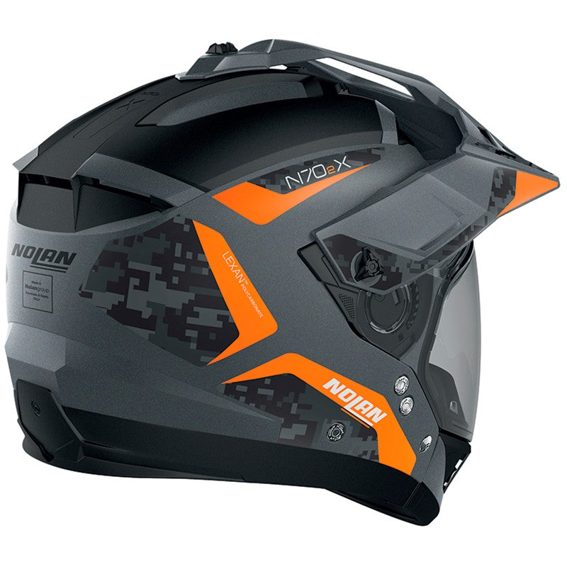 Cascos Offroad Nolan N70-2X Torpedo N-COM Flat White/Lava