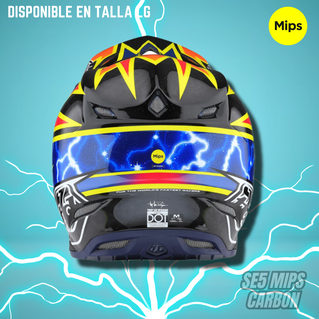 Casco de Carbon Troy Lee Designs SE5 MIPS Lightning