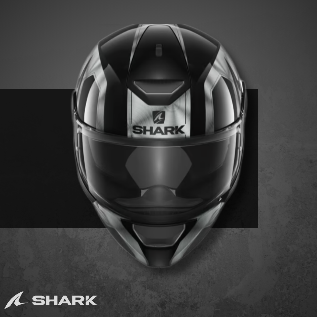 Casco Shark Skwal Trion Black / Chrome / Anthracite