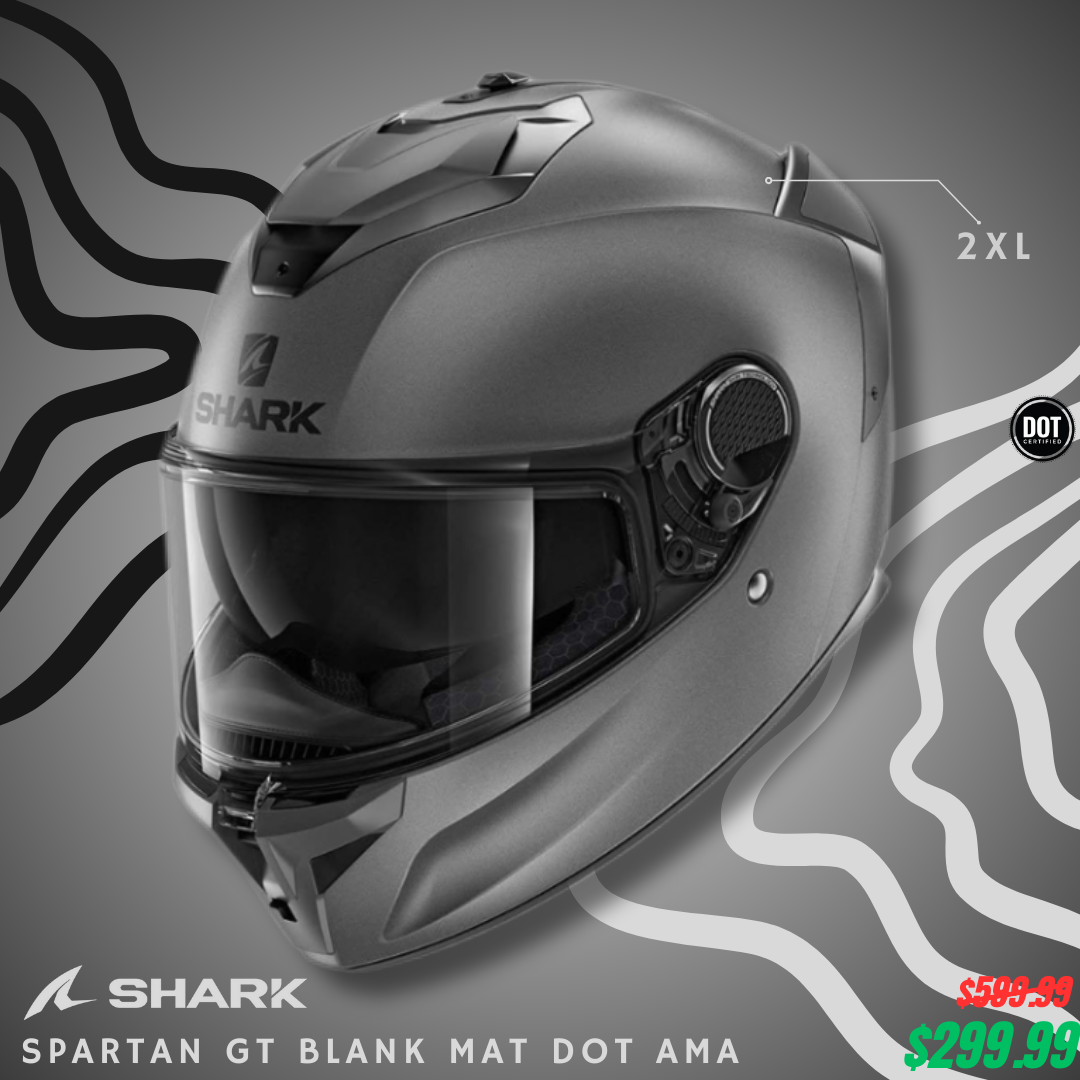 Shark SPARTAN GT Blank Mat DOT AMA