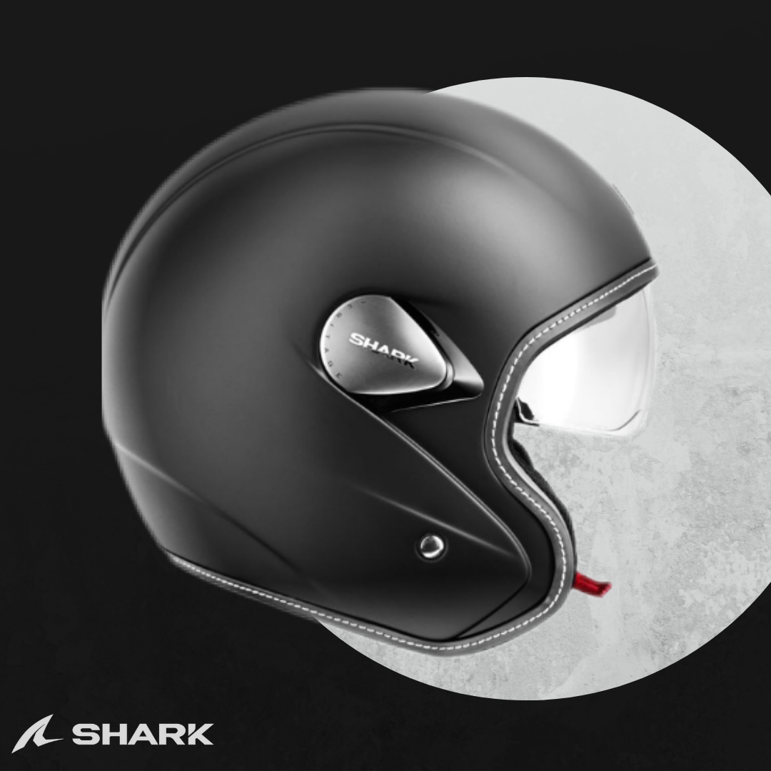 Casco Shark Heritage Blank Matte Black