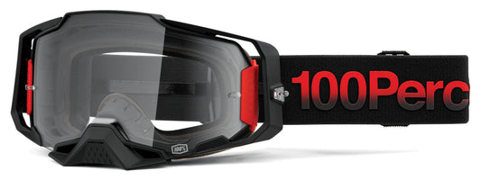 Goggles 100% Armega Clear/Tzar Blk/Red