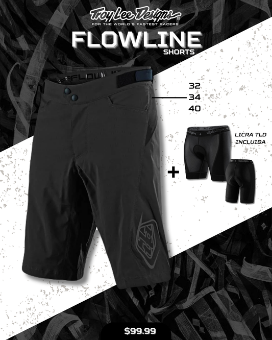 Shorts Troy Lee Designs Flowline con licra TLD incluida