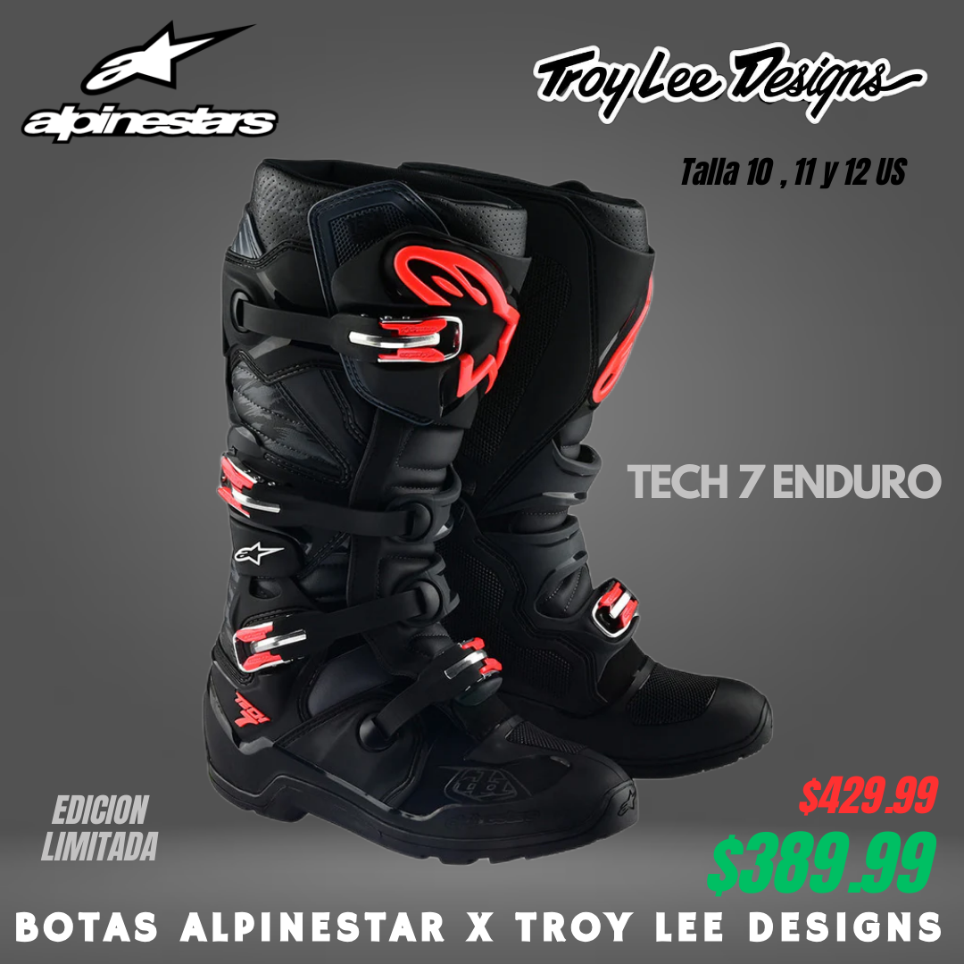 Botas TLD x Alpinestars TECH 7 ENDURO BLK/GRY RDFL