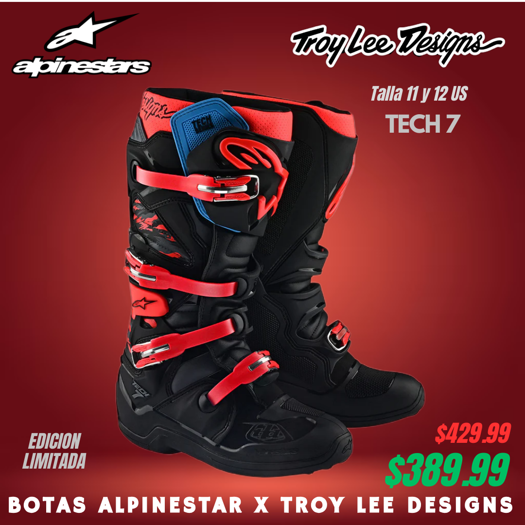 Botas TLD x Alpinestars TECH 7 BLK CYAN RDFL