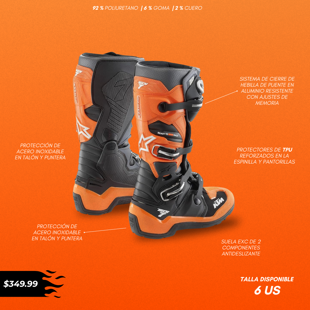 Botas Alpinestars Tech 7 edición KTM