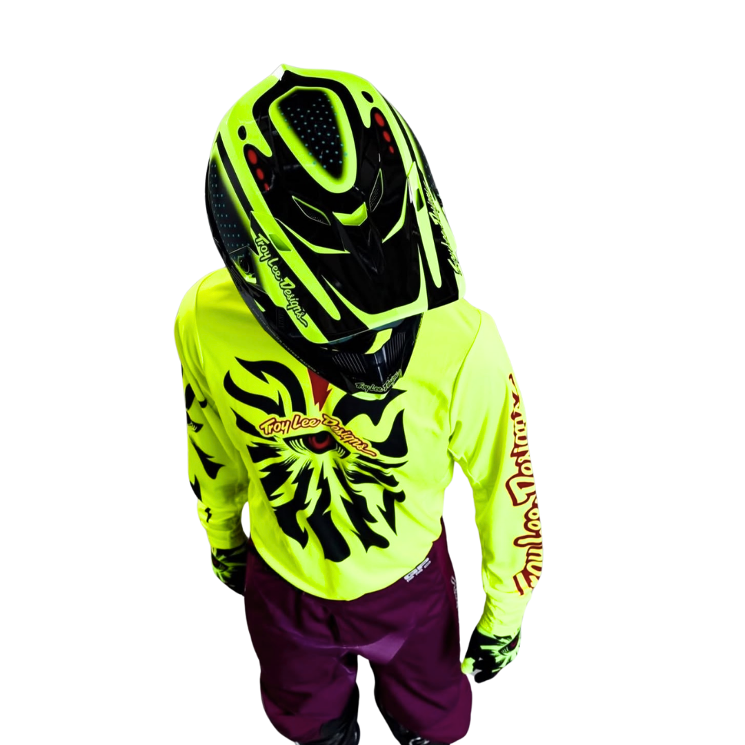 Cascos Troy Lee Designs SE5 de Policarbonato The Line Moto 2026