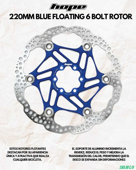 Discos de rotor HOPE Floating Blue 220MM