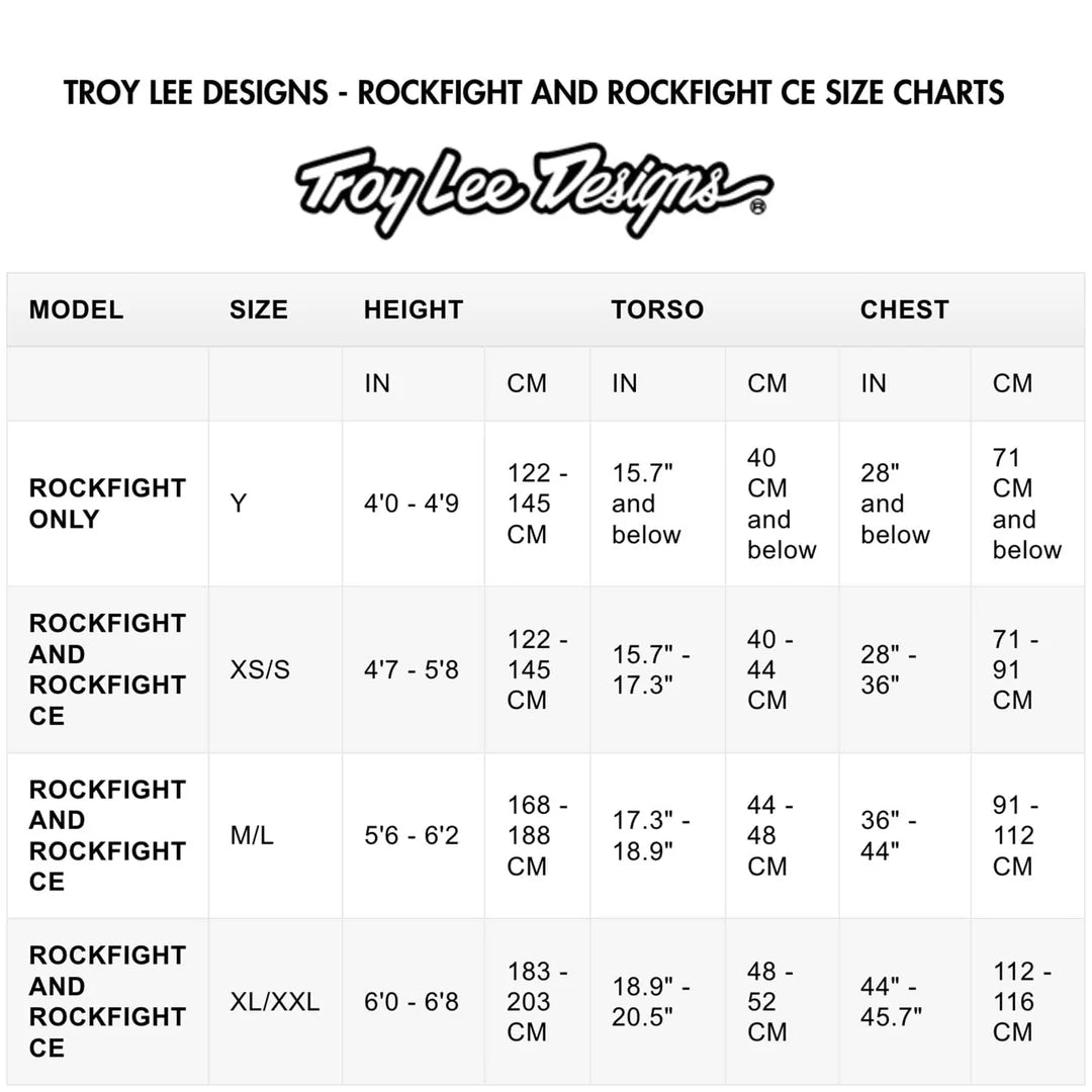 Pecheras Protectoras Troy Lee Designs Rockfight YOUTH