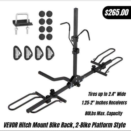 Racks para bicicleta de Hitch Vevor Cap. 80lbs