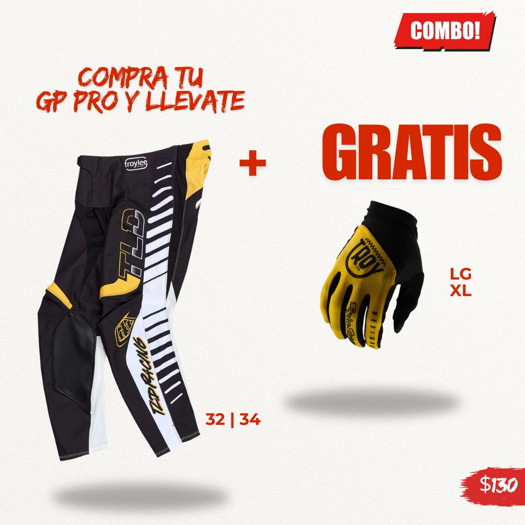 COMBO Pantalon Troy Lee Designs GP PRO Fifty + Guantes Flowline