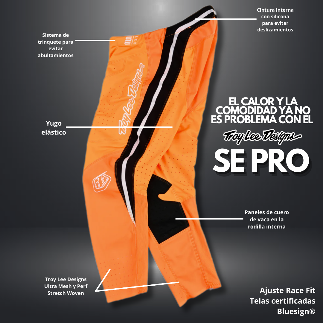 Trajes completos Troy Lee Designs SE PRO AIR Phantom 2024 Pinned Orange
