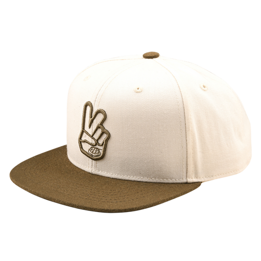 Gorra TLD 2025 Flat Bill Snapback Peace Vintage White / Olive