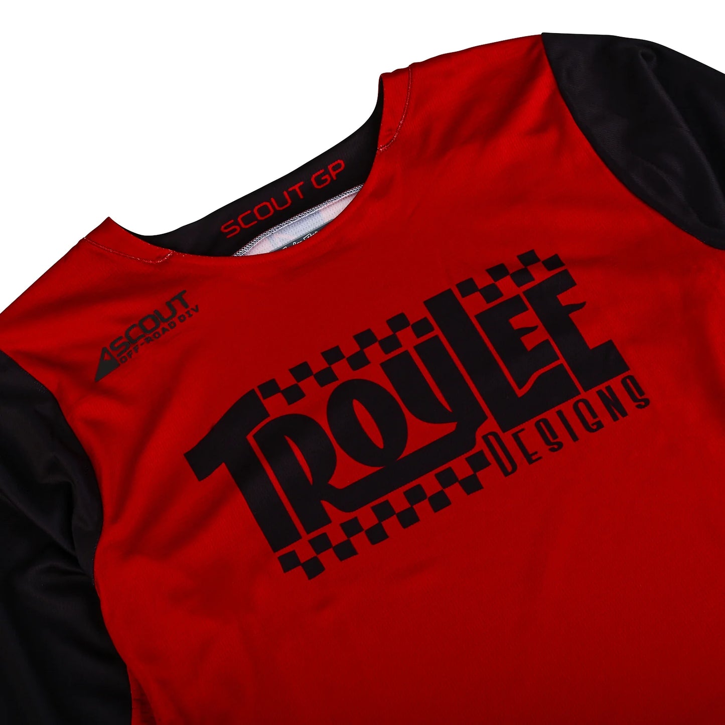 Jerseys Troy Lee Designs SCOUT GP 2024 BIG LEE BURNED RED/BLK
