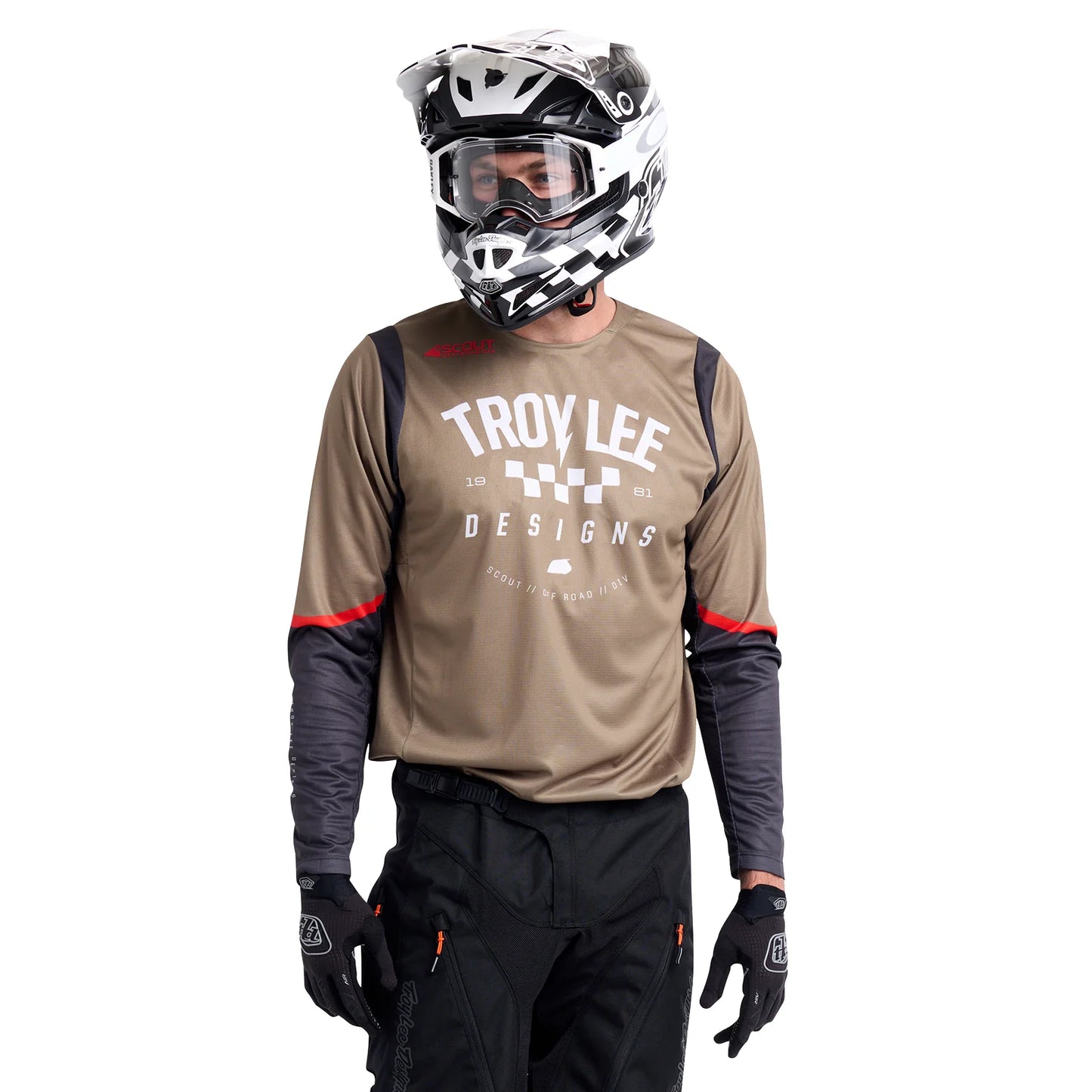Jerseys Troy Lee Designs SCOUT GP RIPPER Tarmac Olive