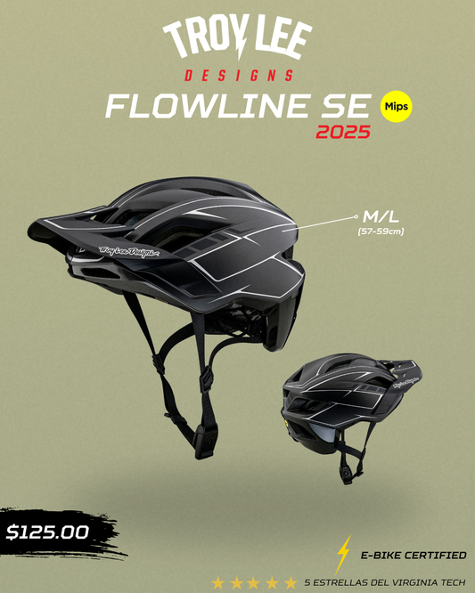 Cascos Troy Lee Designs Flowline SE 2025 Pinnestriped