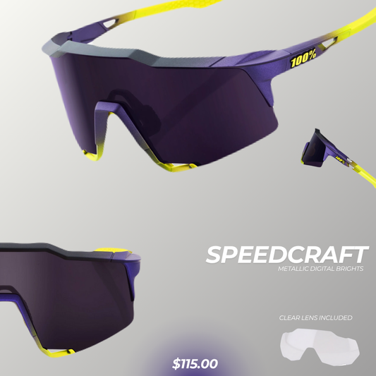 Lentes de Sol 100% Speedcraft Metallic Digital Brights