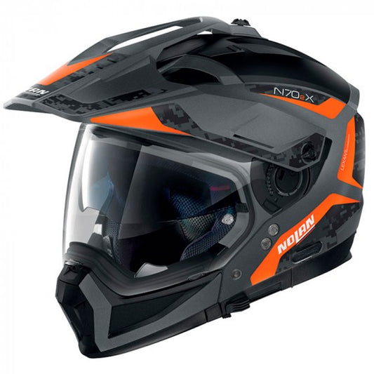 Cascos Offroad Nolan N70-2X Torpedo N-COM Flat White/Lava