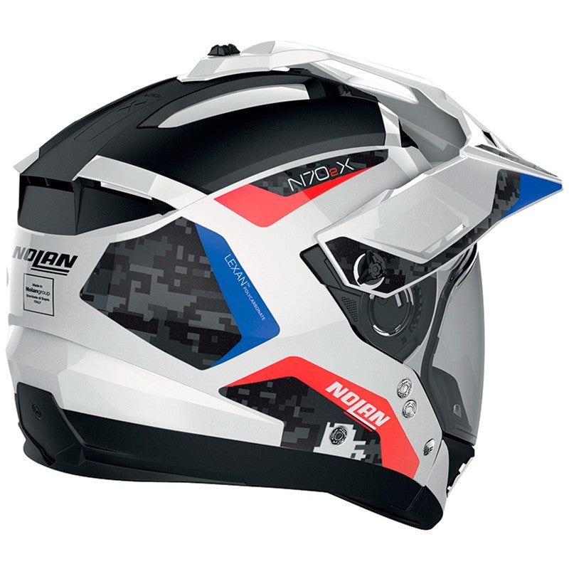 Cascos Offroad Nolan N70-2X Torpedo N-COM Flat White/Lava