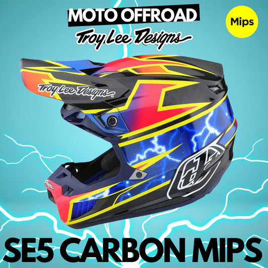 Casco de Carbon Troy Lee Designs SE5 MIPS Lightning