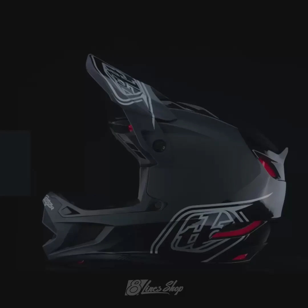 Casco Troy Lee Designs Fullface D4 Shadow Poliacrilito