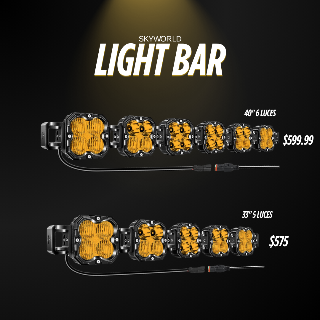 Barra de luces Antiniebla Ambar Skyworld para Offroad