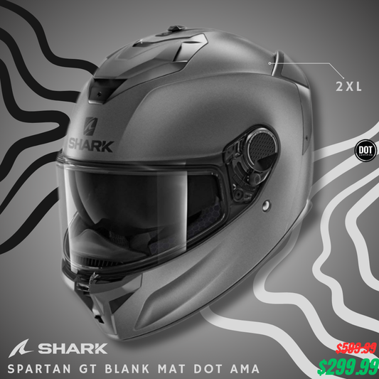 Shark SPARTAN GT Blank Mat DOT AMA