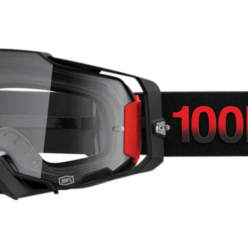 Goggles 100% Armega Clear/Tzar Blk/Red