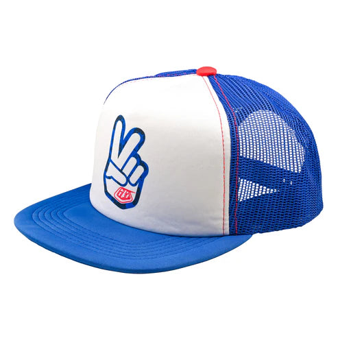Gorra TLD 2025 Trucker Snapback Peace Out White / Blue